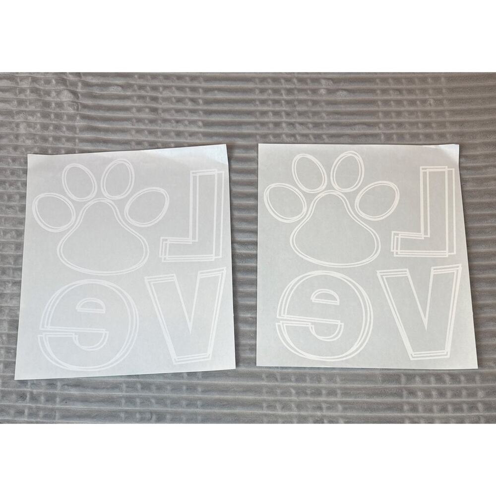 New Bundle Of 2 Love Pet Heat Transfer White Craft Tee Shirt Gift T-Shirt Making